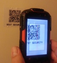 QRPatrol scanning QRCode tag check point